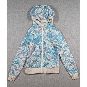 Ivivva Lululemon Girls Jacket Size 10 Hoodie Full‎ Zip Floral Midweight